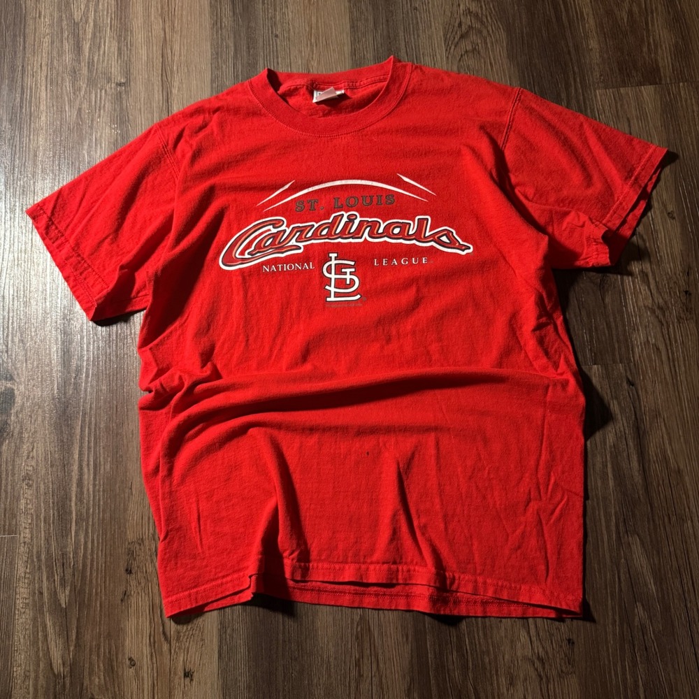 Vintage St. Louis‎ Cardinals T-Shirt Lee Sport Red MLB Baseball National League